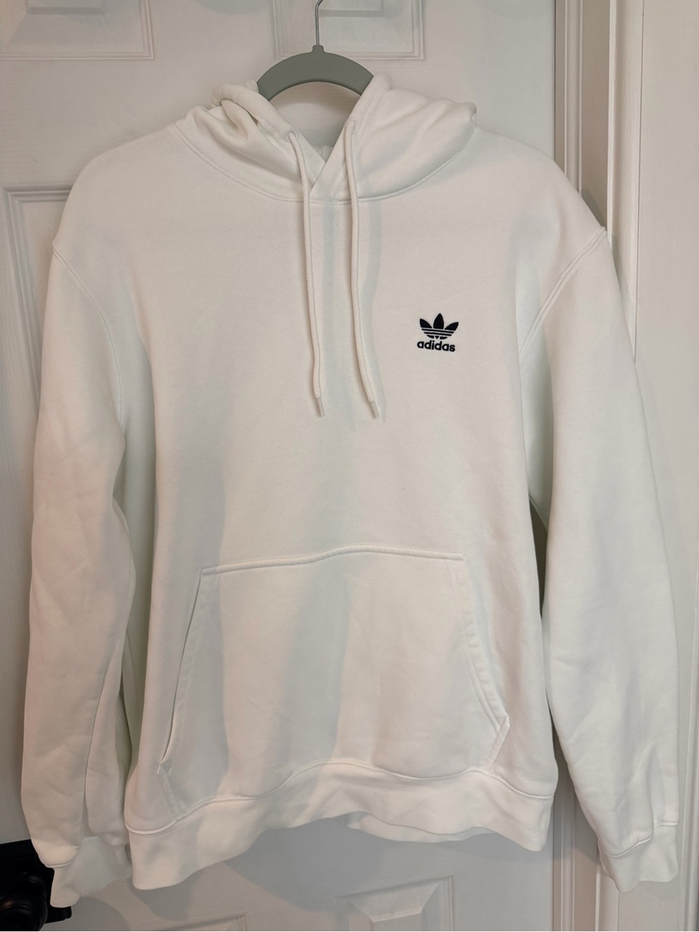 Adidas Originals Trefoil White Pullover Hoodie Men’s Medium NWT